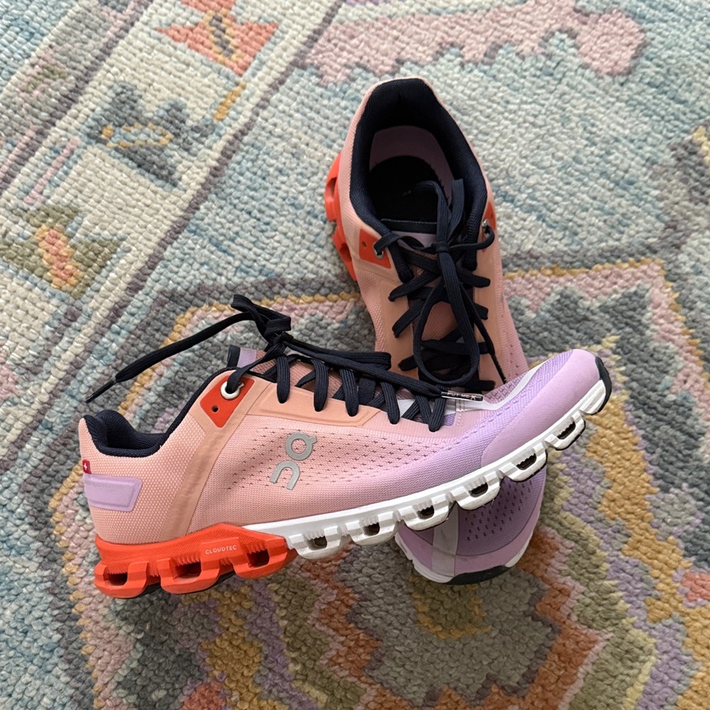 On CLOUDFLOW 3 SNEAKER  Running Women's Vibrant Pink and Orange Athletic Shoes